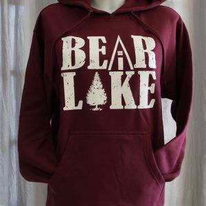 Bear Lake Cabin Tree Hoodie - Maroon
