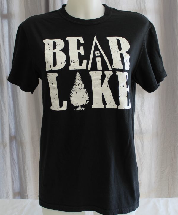 Bear Lake Cabin Tree T-Shirt - Black
