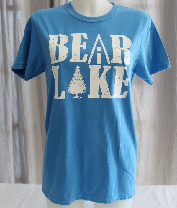 Bear Lake Cabin Tree T-Shirt - Blue