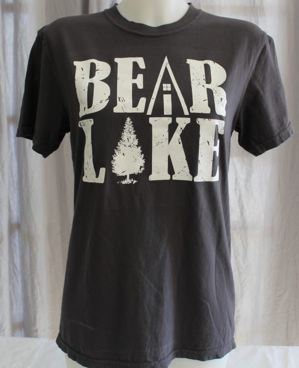 Bear Lake Cabin Tree T-Shirt - Charcoal