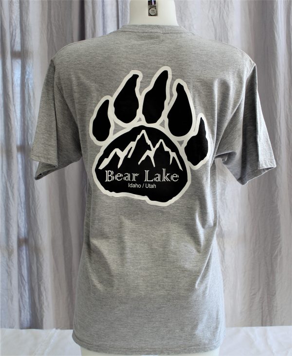 Bear Lake Paw T-Shirt - Light Grey - Image 3