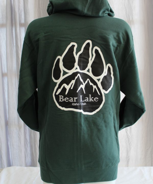 Bear Lake Paw Zip Hoodie - Green - Image 3