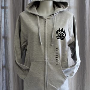 Bear Lake Paw Zip Hoodie - Light Grey