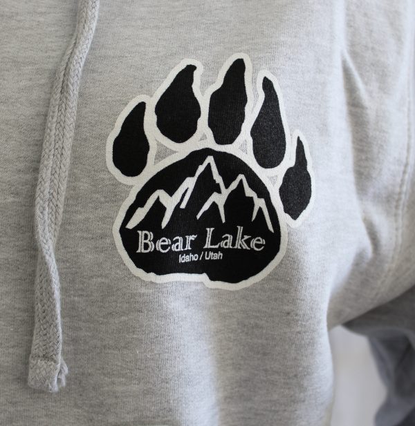 Bear Lake Paw Zip Hoodie - Light Grey - Image 2