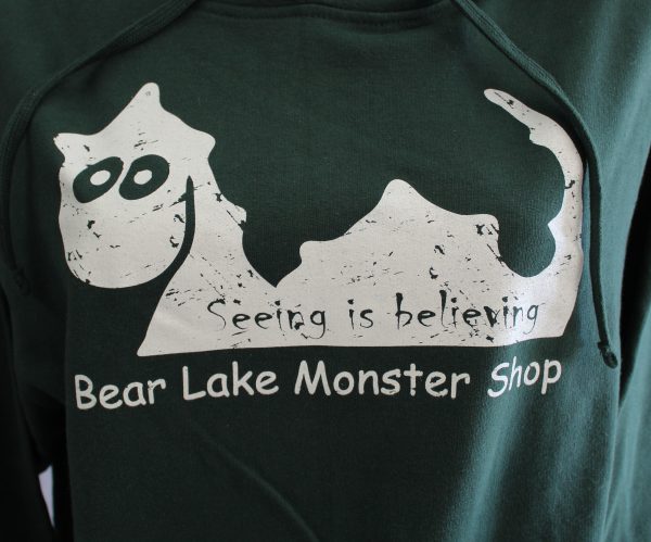 Bear Lake Monster Hoodie - Green (with eyes) - Image 2