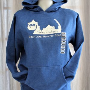 Kids Bear Lake Monster Hoodie - Blue (with eyes)