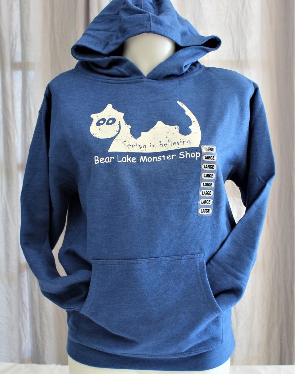 Kids Bear Lake Monster Hoodie - Blue (with eyes)