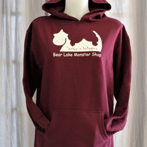 Kids Bear Lake Monster Hoodie - Maroon