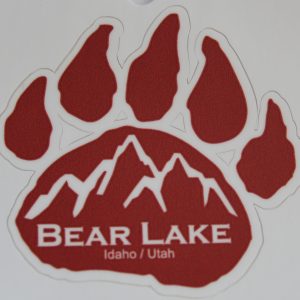 Bear Lake Paw Decal - Red