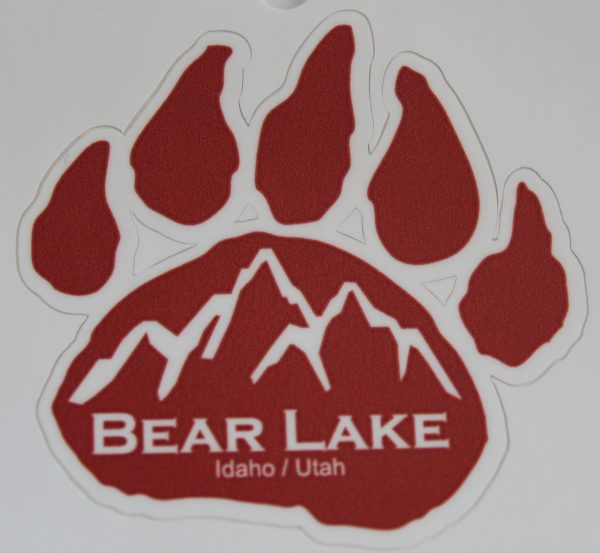 Bear Lake Paw Decal - Red