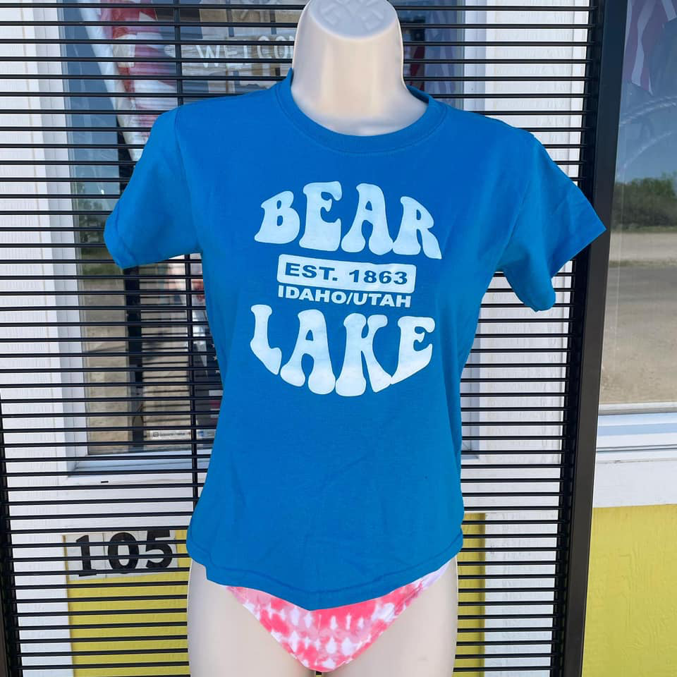 bear lake blue bear lake blue tshirt on dummy